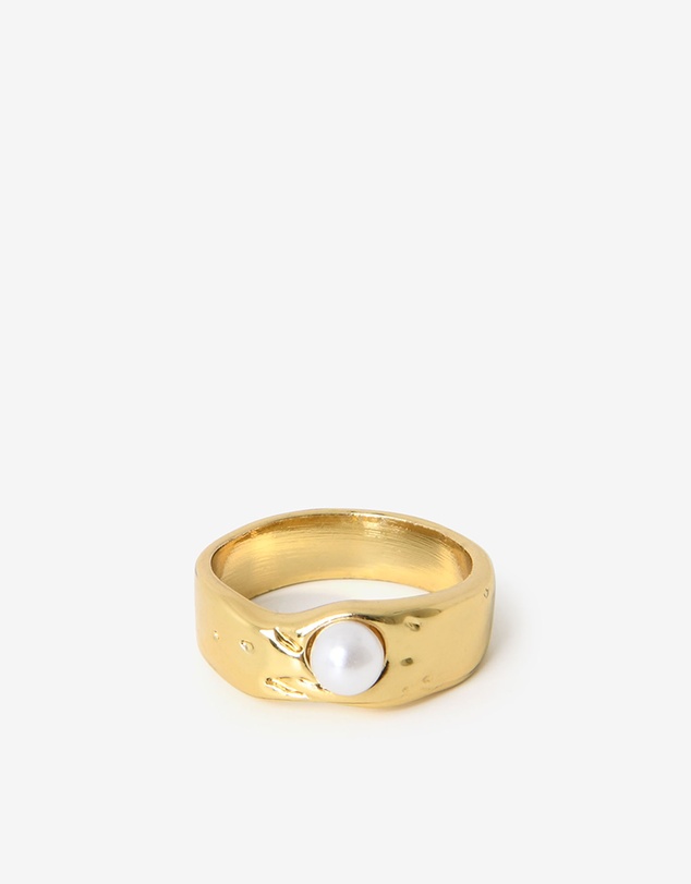 Forcast - Clara Pearl Gold Plated Ring