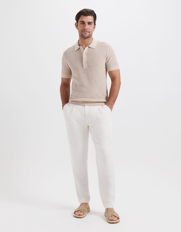 SABA - Dario Crochet Knit Polo