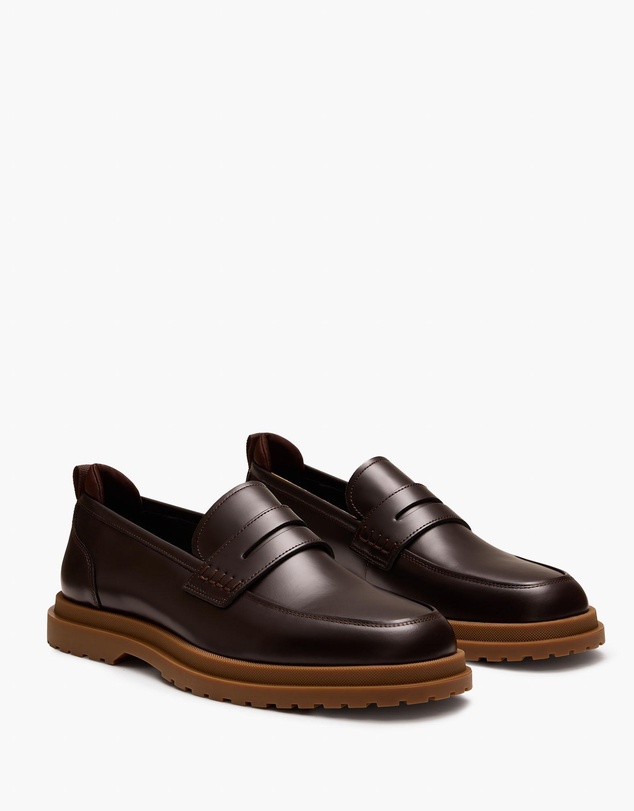 Aquila - Radar Leather Penny Loafers