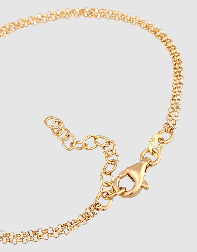 Elli Jewelry - Bracelet Double Chain 925 Sterling Silver Gold-Plated