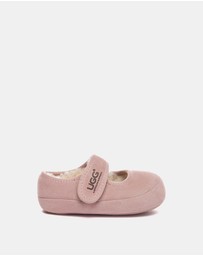 EVERAU - Australian Shepherd Ugg Millie Toddler Cow Suede Upper Loafer Oxfords Flats