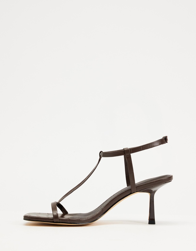 AERE - Leather Strap Thong Heels