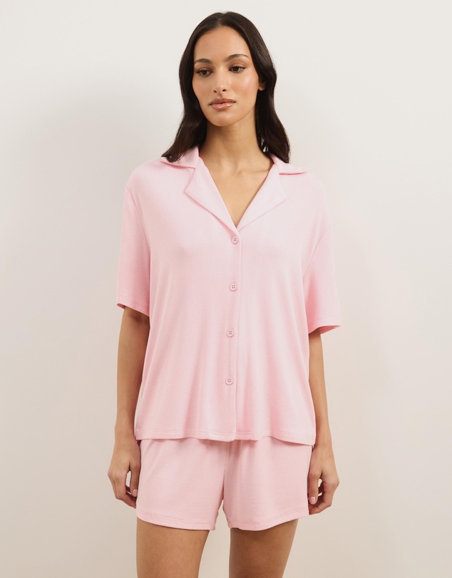 Atmos&Here - Darcey Soft Ribbed Short Sleeve Pyjama Set