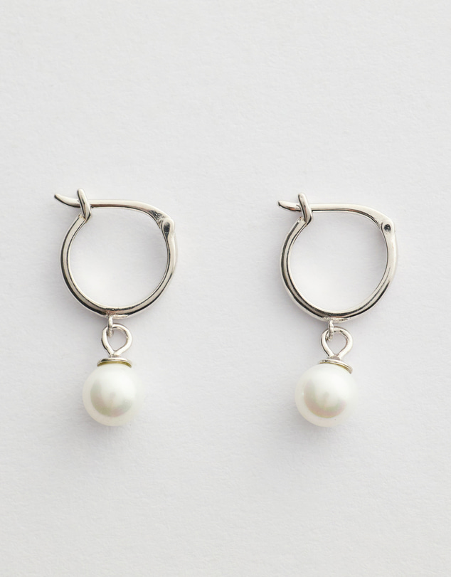 Moira Hughes - The White Label - Petite Pearl Hoops
