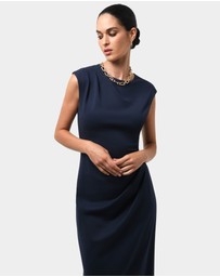 Forcast - Adele Pleated Midi Dress