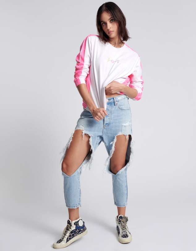 ONE TEASPOON - Fleetwood Kingpins Cropped Boyfriend Jeans
