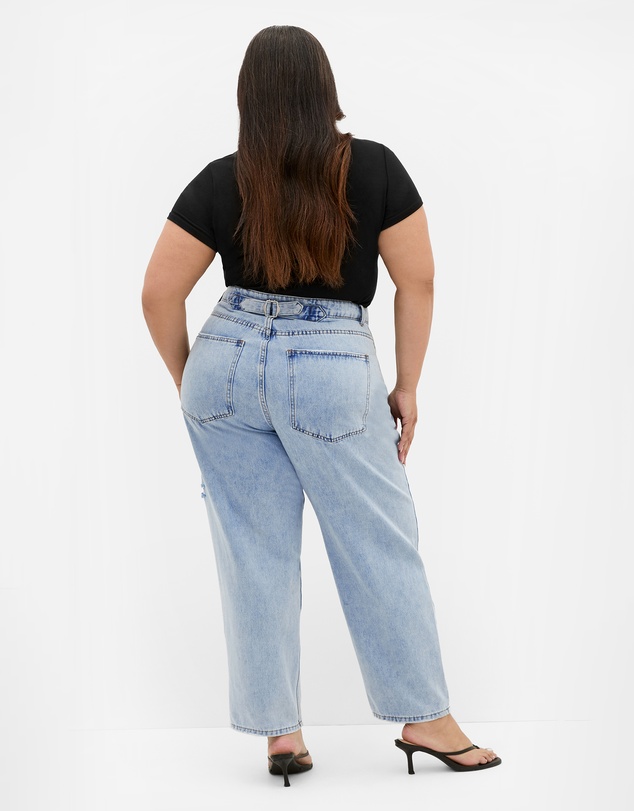 City Chic - Plus size Harley Fit Mum Vintage Ankle Grazer Jean - vintage wash