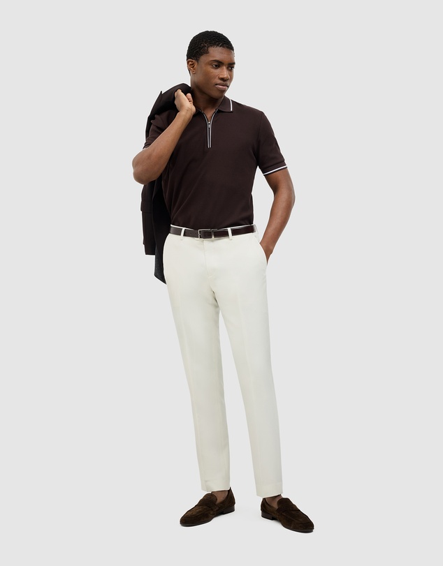 Politix - Morgan Textured Zip-up Polo