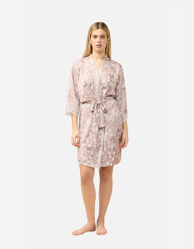 Gingerlilly - Hadley Brown Spot Robe