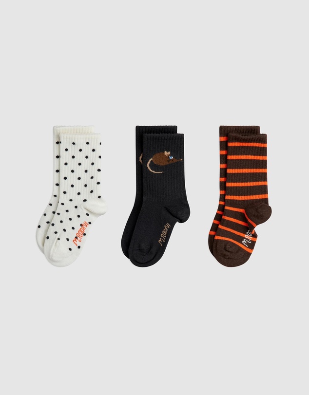 Mini Rodini - Elephant Shrew 3-Pack Socks