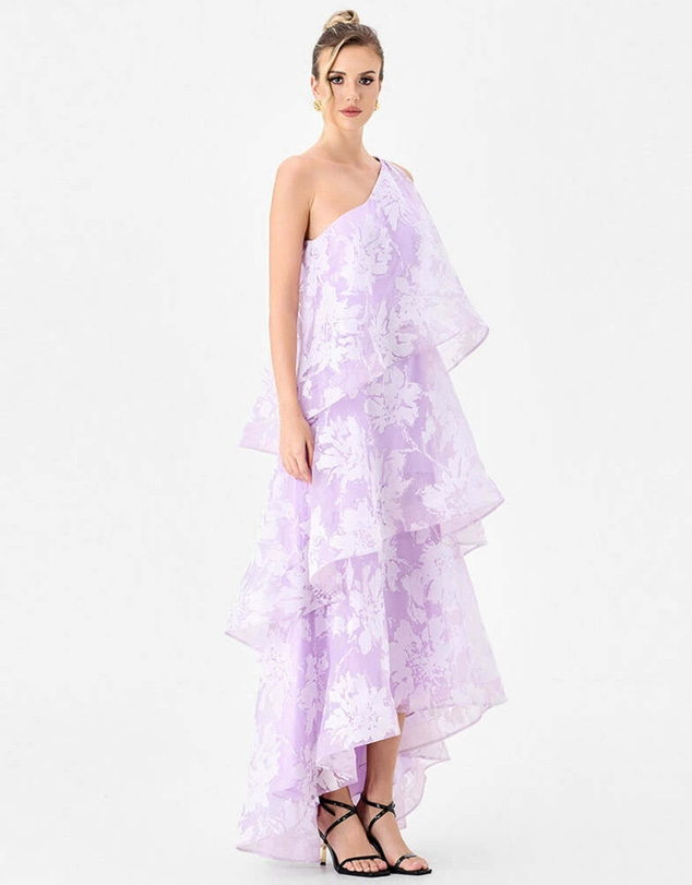 Bariano - Loraina Asymmetric Tiered Dress