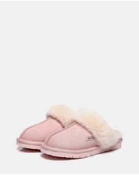 EVERAU - Australian Shepherd Ugg Muffin Slipper Cow Suede Upper House Shoes