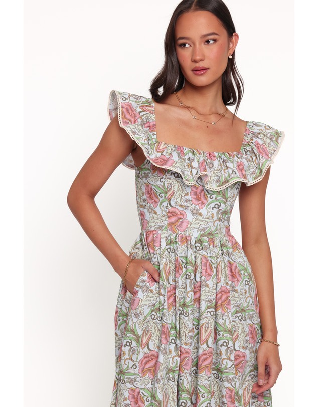 Petal & Pup - Pavani Maxi Dress - Blue Tapestry Floral