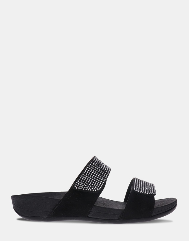 Mia Vita - Avoca Slide - Black Rhinestone
