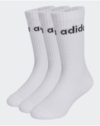 adidas Performance - Linear Kids Crew 3 Pairs Per Pack Socks