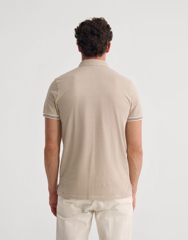 Oxford - Milo Printed Jersey Polo With Pocket