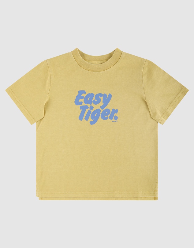 Skwosh - Easy Tiger Kids Slang Tee in Mustard