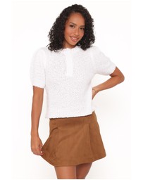 Petal & Pup - Kamie Boucle Knit Sweater - White