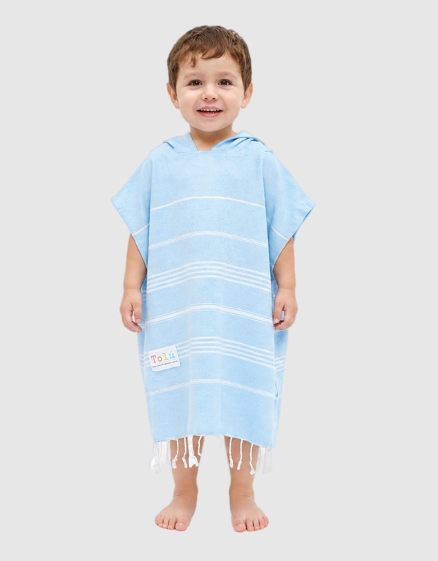 Tolu Australia - Baby Blue Kids Hooded Beach Towel