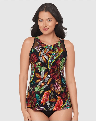 Miraclesuit Swimwear  - Pluma Orla Underwired High Neck Tankini Top
