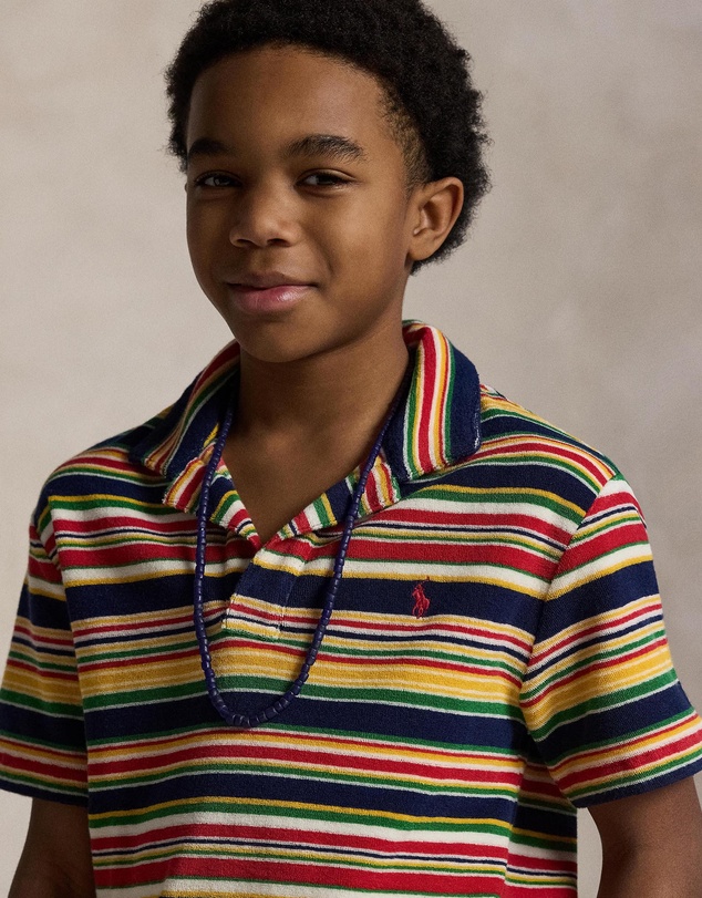 Polo Ralph Lauren - Striped Cotton Terry Polo Shirt - Teens