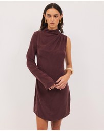 Calli - Sadie Cupro Draped Mini Dress