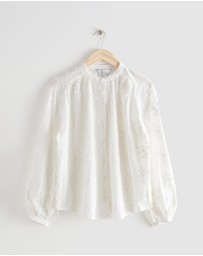 & Other Stories - Voluminous Floral-Appliqué Blouse