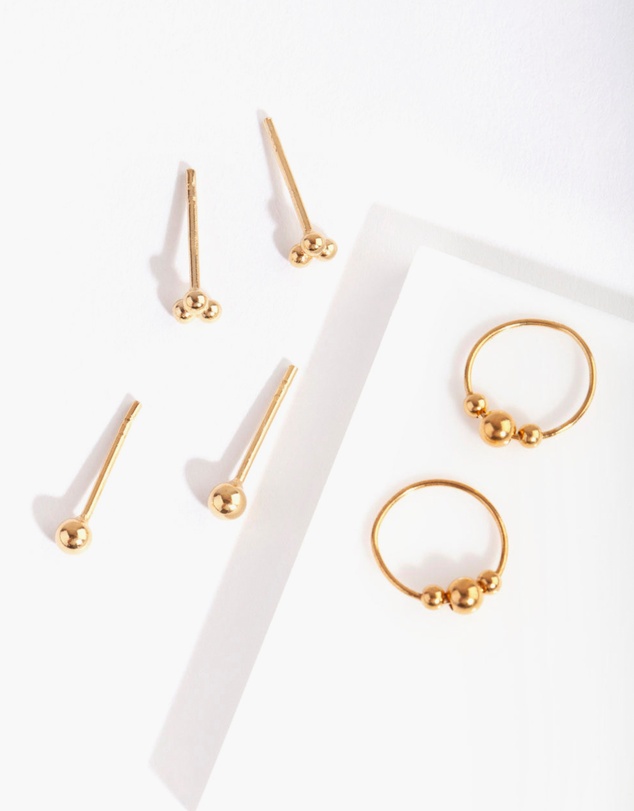 Lovisa - Gold Plated Sterling Silver Ball Cluster Pack Earring