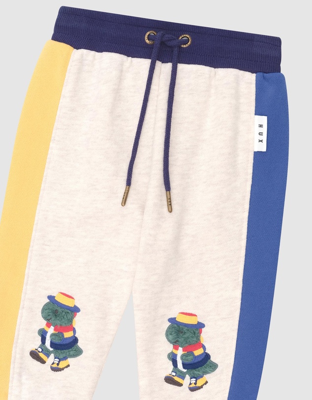 Huxbaby - Camping Dino Colour Block Trackpants - Babies