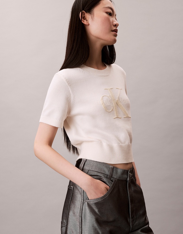 Calvin Klein Jeans - Monologo Cropped Jumper