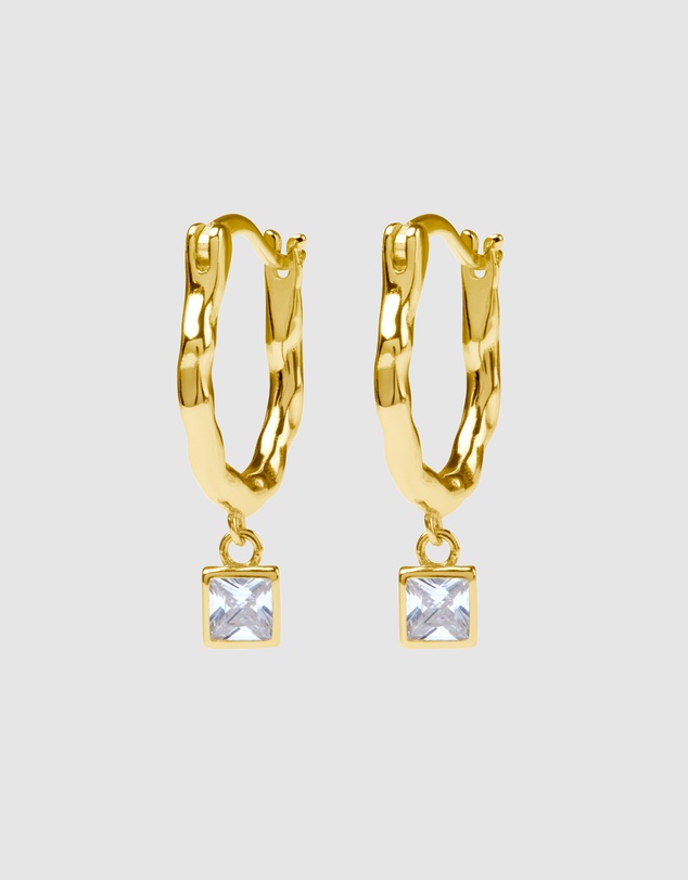 Pastiche - Florence Huggies Gold plated 925 Sterling Silver Cubic Zirconia