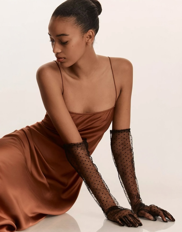 High Heel Jungle - Point d’Esprit Tulle Opera Gloves