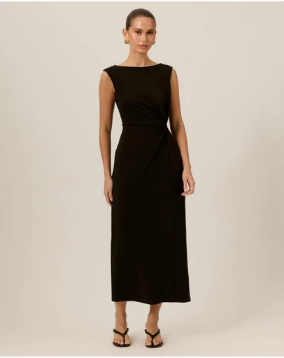 Tussah - Valentina Jersey Twist Detail Midi Dress