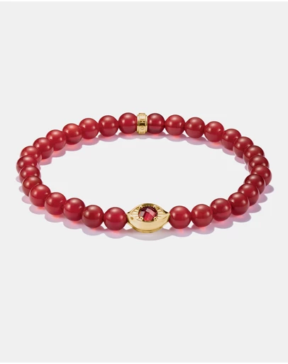THOMAS SABO - THOMAS SABO Red Agate Eye Bead Bracelet