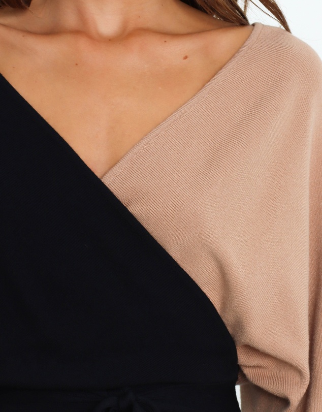 Petal & Pup - Nate Dress - Black/Beige