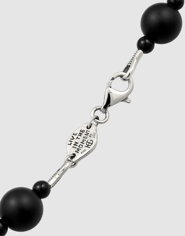 Haze & Glory - ICONIC EXCLUSIVE - Necklace Men Onyx Beads 925 Sterling Silver