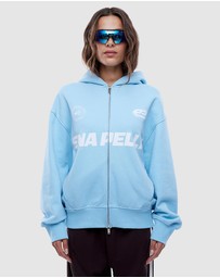 ENA PELLY - Multi Logo Zip Thru Hoodie