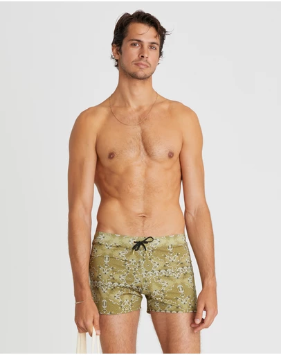 Aqua Blu Australia - Driftwood Lycra Swim Shorts