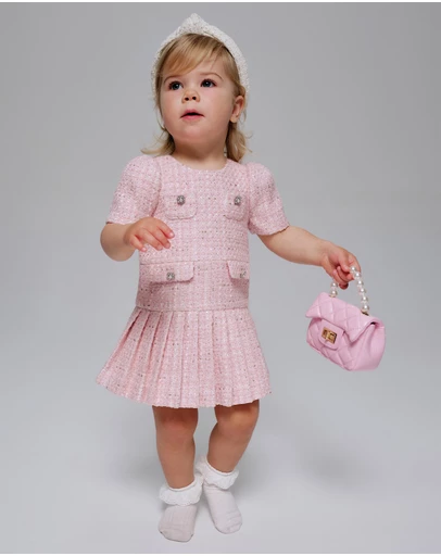 princess polly baby blue dress Bardot Junior Ava Starlet Sequin Fit & Flare Flower Girl Dress main image 0