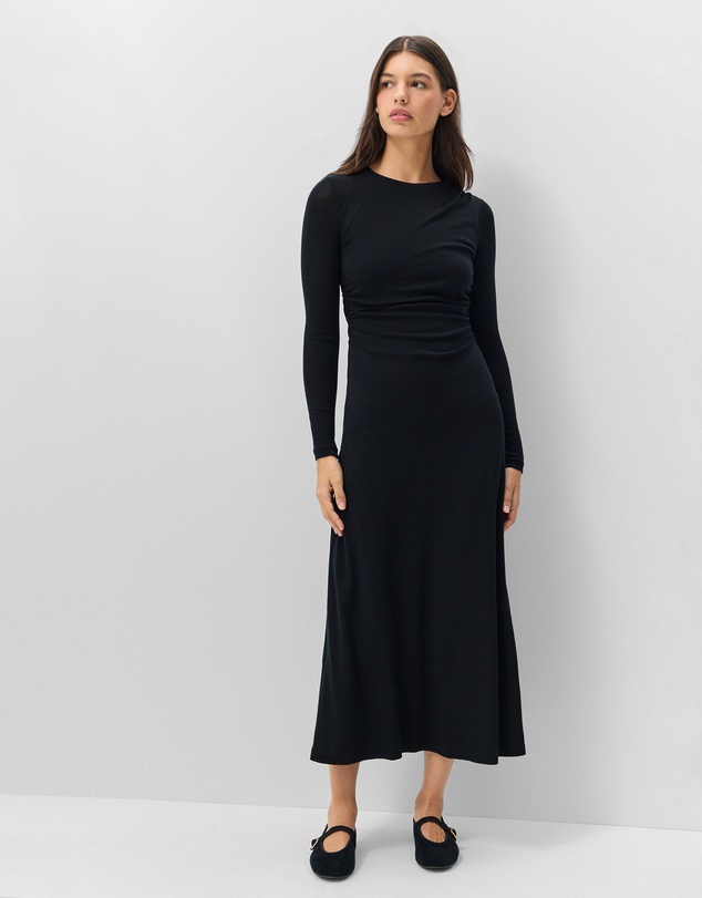 UNISON - Merino Drape Detail Dress