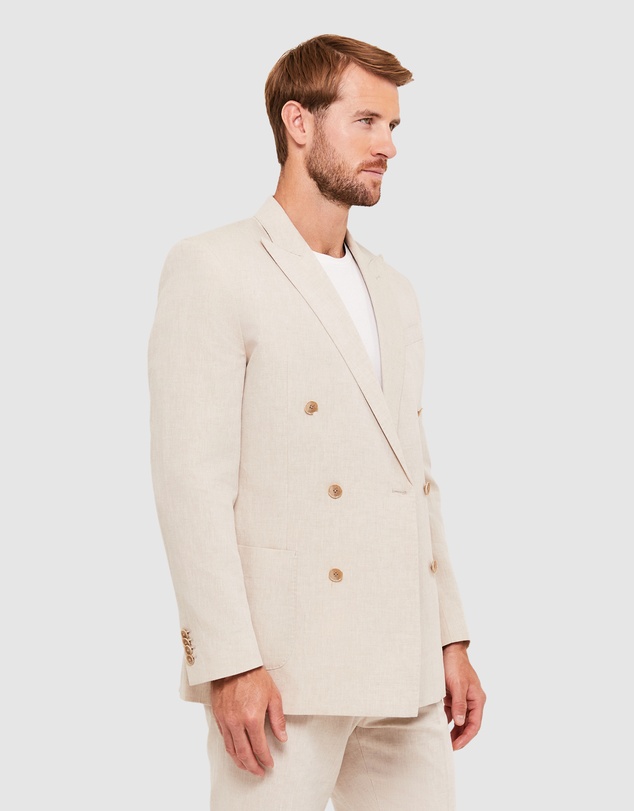 SABA - Elias Linen Cotton Double Breasted Blazer
