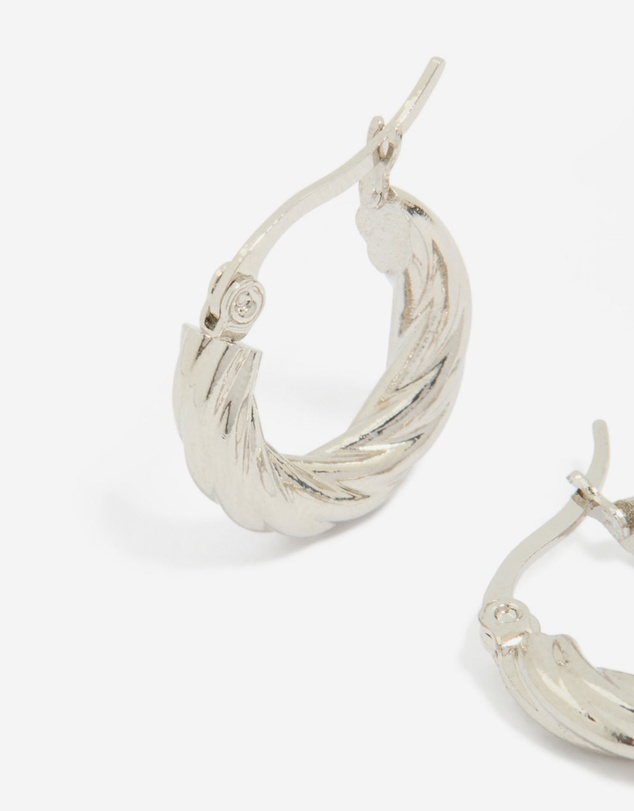 Lovisa - Waterproof Stainless Steel Twisted Hoop Earrings