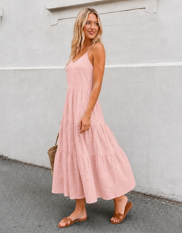 Esther & Co - Sona Dress - Pink Spot