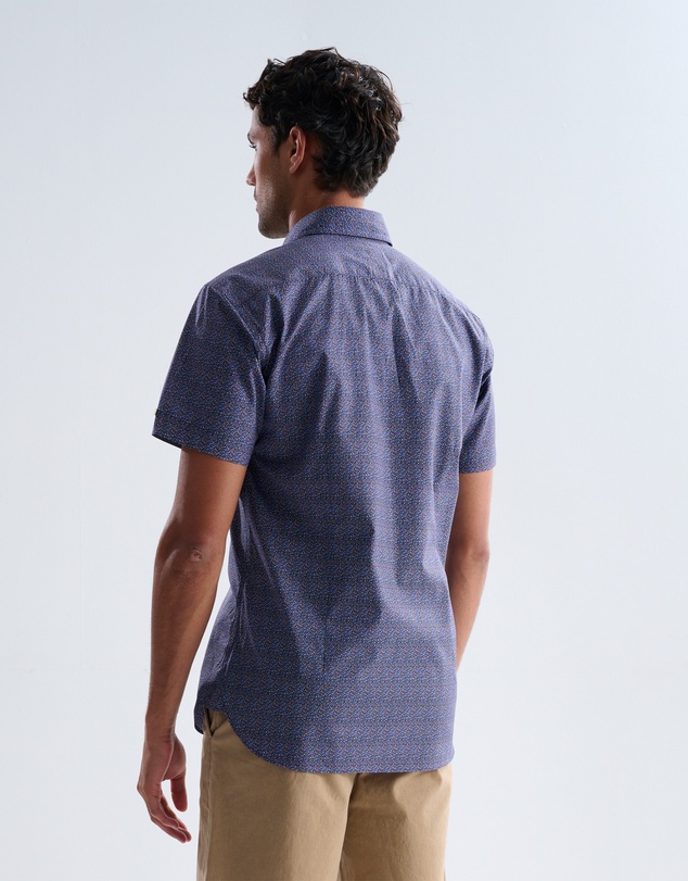 3 Wise Men - 3 Wise Men Isle Print Short Sleeve Shirt