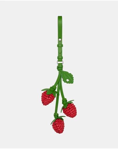 Kate Spade - Charmed Mixed Material Strawberry Bag Charm