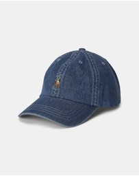 Polo Ralph Lauren - Indigo Cotton Denim Ball Cap - ICONIC EXCLUSIVE - Babies-Kids