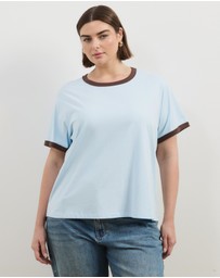 Atmos&Here Curvy - SS Ringer T-Shirt