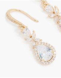 Lovisa - Gold Cubic Zirconia Pear Drop Earrings