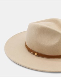 Morgan & Taylor - Dove Wool Fedora in Beige