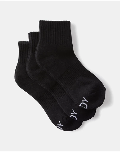 Cotton On Body Active - 3-Pack Body Quarter Crew Socks